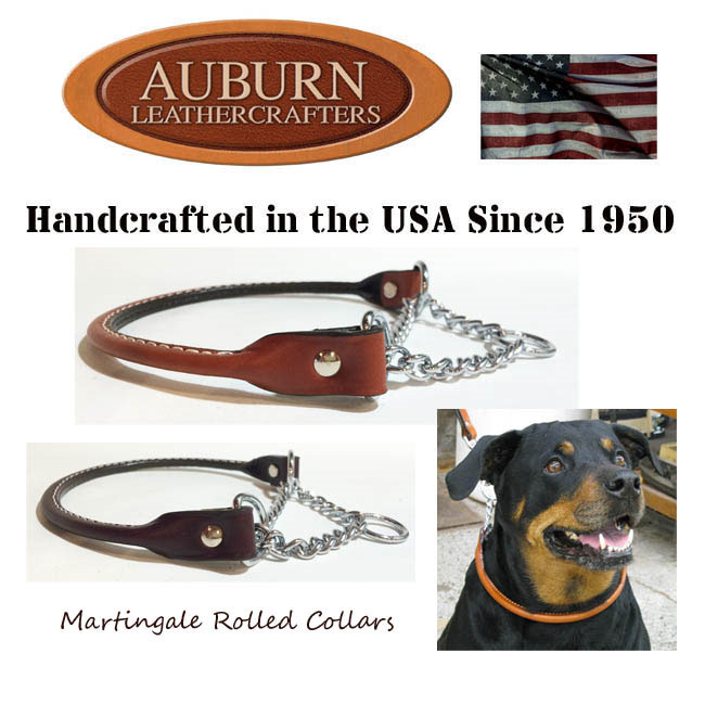 Usa製 Auburn 丸革チェーン ハーフチョークカラー 丸革ブライドル 馬具 レザー