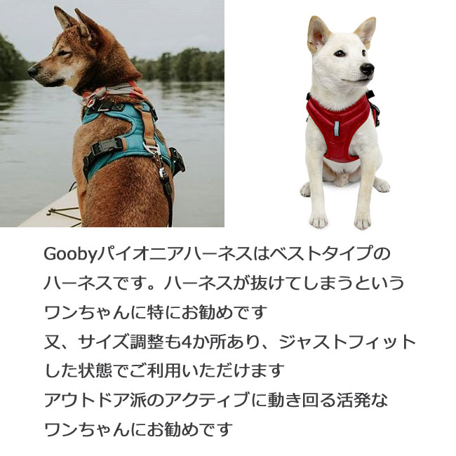 犬 ハーネス Gooby パイオニアハーネス 小 中型犬用 ペット ペットグッズ 犬用品 胴輪 ハーネス